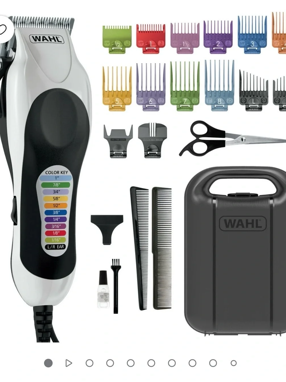 WAHL Color Pro+ Corded Hair Clipper Kit - White & Black NEW